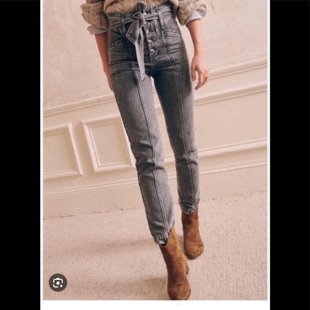 SEZANE Maxime Denim Trousers Size 8